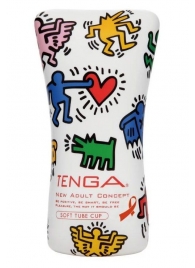 Мастурбатор-туба Keith Haring Soft Tube CUP - Tenga - в Уфе купить с доставкой