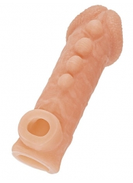 Телесная закрытая насадка с шишечками Cock Sleeve Size S - 13,8 см. - KOKOS - в Уфе купить с доставкой