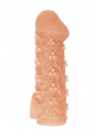 Телесная закрытая насадка с пучками шишечек Cock Sleeve Size S - 13,8 см. - KOKOS - в Уфе купить с доставкой Телесная закрытая насадка с пучками шишечек Cock Sleeve Size S - 13,8 см. - KOKOS - в Уфе купить с доставкой