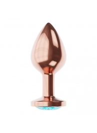 Пробка цвета розового золота с малиновым кристаллом Diamond Topaz Shine L - 8,3 см. - Lola Games - купить с доставкой в Уфе