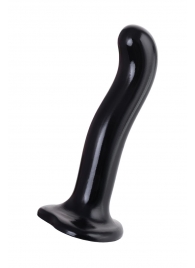 Черный стимулятор для пар P G-Spot Dildo Size M - 18 см. - Strap-on-me - в Уфе купить с доставкой