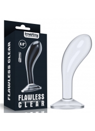 Прозрачный стимулятор простаты Flawless Clear Prostate Plug - 15 см. - Lovetoy - в Уфе купить с доставкой