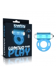 Голубое, светящееся в темноте эрекционное виброкольцо Lumino Play Vibrating Penis Ring - Lovetoy - в Уфе купить с доставкой