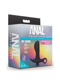 Черный анальный вибратор Silicone Vibrating Prostate Massager 01 - 10,8 см. - Blush Novelties - в Уфе купить с доставкой