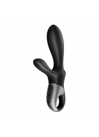 Черный анальный вибратор Heat Climax+ с функцией нагрева - 20,6 см. - Satisfyer - в Уфе купить с доставкой