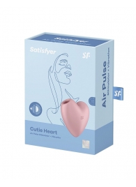 Розовый вибромассажер Cutie Heart с вакуум-волновой стимуляцией - Satisfyer