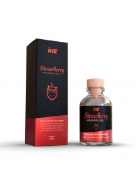 Массажный гель с ароматом клубники Strawberry - 30 мл. - INTT - купить с доставкой в Уфе