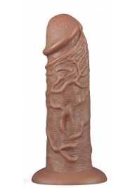 Коричневый фаллоимитатор Cubby dildo - 26,6 см. - Lovetoy в Уфе Коричневый фаллоимитатор Cubby dildo - 26,6 см. - Lovetoy
