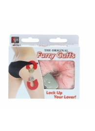 Металлические наручники с розовой меховой опушкой METAL HANDCUFF WITH PLUSH PINK - Dream Toys - купить с доставкой в Уфе