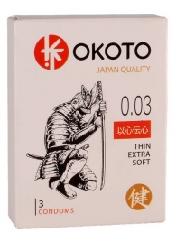 Тонкие презервативы OKOTO Thin Extra Soft - 3 шт. - Sitabella - купить с доставкой в Уфе