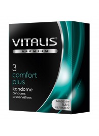 Контурные презервативы VITALIS PREMIUM comfort plus - 3 шт. - Vitalis - купить с доставкой в Уфе