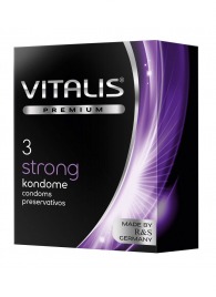 Презервативы с утолщенной стенкой VITALIS PREMIUM strong - 3 шт. - Vitalis - купить с доставкой в Уфе