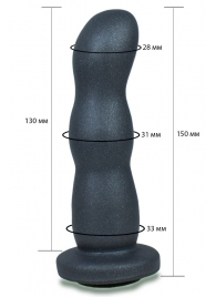Черная анальная рельефная насадка-фаллоимитатор - 15 см. - LOVETOY (А-Полимер) - купить с доставкой в Уфе