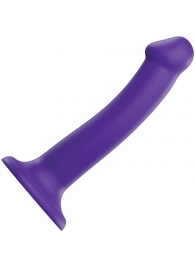 Фиолетовый фаллоимитатор-насадка Strap-On-Me Dildo Dual Density size M - 18 см. - Strap-on-me - купить с доставкой в Уфе