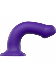 Фиолетовый фаллоимитатор-насадка Strap-On-Me Dildo Dual Density size L - 19 см. - Strap-on-me - купить с доставкой в Уфе