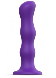 Фиолетовая насадка Strap-On-Me Dildo Geisha Balls size M - Strap-on-me - купить с доставкой в Уфе