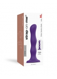 Фиолетовая насадка Strap-On-Me Dildo Geisha Balls size XL - Strap-on-me - купить с доставкой в Уфе