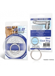 Стальное эрекционное кольцо STEEL COCK RING - 3.5 см. - BlueLine - в Уфе купить с доставкой