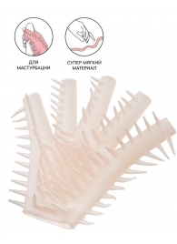 Телесная перчатка-мастубратор для чувственного массажа - Штучки-дрючки - в Уфе купить с доставкой