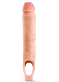 Телесная насадка-удлинитель 11.5 Inch Silicone Cock Sheath Penis Extender - 29,2 см. - Blush Novelties - в Уфе купить с доставкой