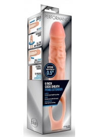 Телесная насадка на пенис 9 Inch Cock Sheath Extender - 22,2 см. - Blush Novelties - в Уфе купить с доставкой