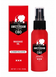 Стимулирующее массажное масло CBD from Amsterdam Massage Oil - 50 мл. - Shots Media BV - купить с доставкой в Уфе