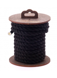 Черная хлопковая веревка для бондажа на катушке - 5 м. - Crazy Handmade - купить с доставкой в Уфе