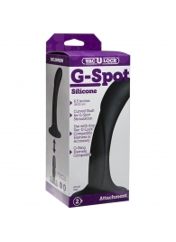 Черная изогнутая насадка Vac-U-Lock G-Spot - 16,5 см. - Doc Johnson - купить с доставкой в Уфе