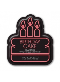 Лубрикант на водной основе со вкусом торта с кремом Wicked Aqua Birthday cake - 3 мл. - Wicked - купить с доставкой в Уфе