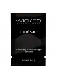 Крем для массажа и мастурбации Wicked Stroking and Massage Creme - 3 мл. - Wicked - купить с доставкой в Уфе