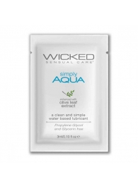 Легкий лубрикант на водной основе Wicked Simply AQUA - 3 мл. - Wicked - купить с доставкой в Уфе