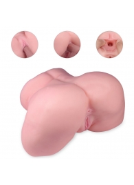 Реалистичный мастурбатор-полуторс с 2 рабочими отверстиями - S-HANDE - в Уфе купить с доставкой