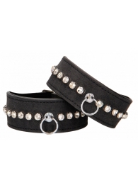 Черные поножи Diamond Studded Ankle Cuffs - Shots Media BV - купить с доставкой в Уфе