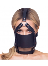 Черный намордник с кляпом-шаром Head Harness With A Gag - Orion - купить с доставкой в Уфе