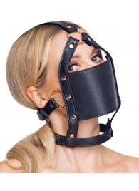 Черный намордник с кляпом-шаром Head Harness With A Gag - Orion - купить с доставкой в Уфе