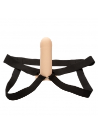 Телесный фаллопротез из силикона Extension with Harness - 15,75 см. - California Exotic Novelties - купить с доставкой в Уфе