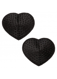 Черные пэстисы в форме сердечек Heart Pasties - California Exotic Novelties - купить с доставкой в Уфе