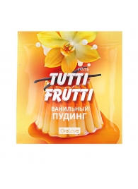 Пробник гель-смазки Tutti-frutti со вкусом ванильного пудинга - 4 гр. - Биоритм - купить с доставкой в Уфе