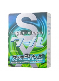 Презервативы Sagami Xtreme Mint с ароматом мяты - 3 шт. - Sagami - купить с доставкой в Уфе