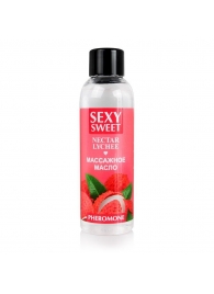 Массажное масло Sexy Sweet Nectar Lychee с феромонами и ароматом личи - 75 мл. - Биоритм - купить с доставкой в Уфе