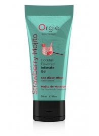 Съедобный интимный гель Orgie Lube Tube Cocktail Strawberry Mojito - 50 мл. - ORGIE - купить с доставкой в Уфе