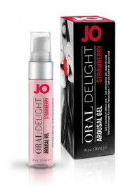 Клубничный лубрикант для оральных ласк Oral Delight Strawberry Sensation - 30 мл. - System JO - купить с доставкой в Уфе