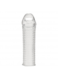 Текстурированная насадка на пенис Clear Textured Penis Enhancing Sleeve Extension - 16,5 см. - BlueLine - в Уфе купить с доставкой