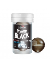 Интимный гель Power Black Hot Ball с охлаждающе-разогревающим эффектом (2 шарика по 3 гр.) - HotFlowers - купить с доставкой в Уфе