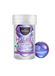 Лубрикант на масляной основе Hot Ball Beija Muito с ароматом винограда (2 шарика по 3 гр.) - HotFlowers - купить с доставкой в Уфе