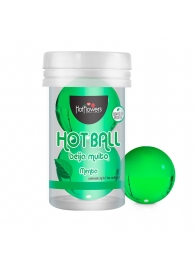 Лубрикант на масляной основе Hot Ball Beija Muito с ароматом мяты (2 шарика по 3 гр.) - HotFlowers - купить с доставкой в Уфе