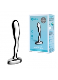 Стальной стимулятор простаты Stainless Steel Prostate Plug - 11,5 см. - b-Vibe - в Уфе купить с доставкой