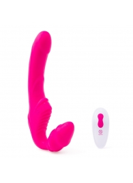 Розовый безремневой страпон на радиоуправлении Strapless Together - 22 см. - Together Toy - купить с доставкой в Уфе