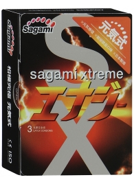 Презервативы Sagami Xtreme ENERGY с ароматом энергетика - 3 шт. - Sagami - купить с доставкой в Уфе