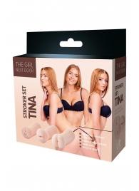 Набор из 3 мастурбаторов The Girl Next Door Tina - Dream Toys - в Уфе купить с доставкой